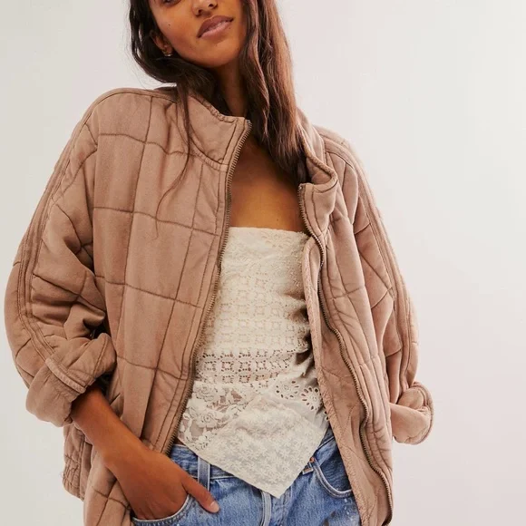 Free People Dolman Quilted Knit Jacket - Picture 1 of 4